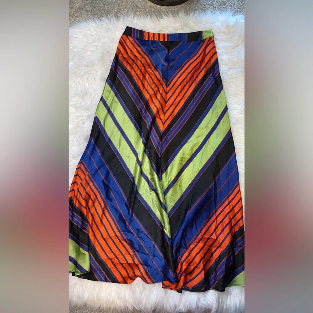 FREE PEOPLE Rio Striped Maxi Olympia Combo Skirt - Picture 2 of 10